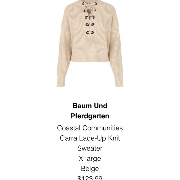 Baum Und Pferdgarten - Lace-up crop knit sweater XL - Picture 4 of 5